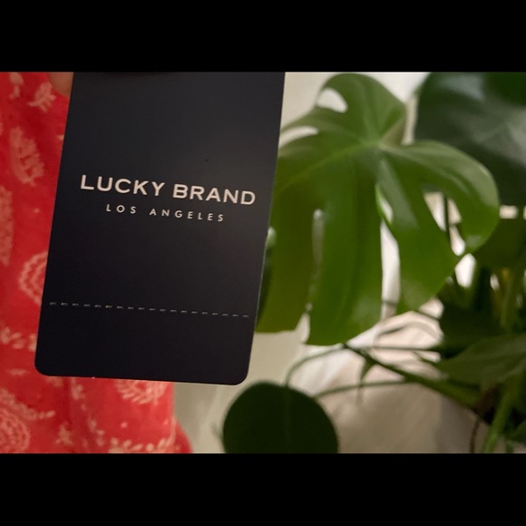 Lucky Brand  Short Sleeve Knotted Front Top - Picture 3 of 5